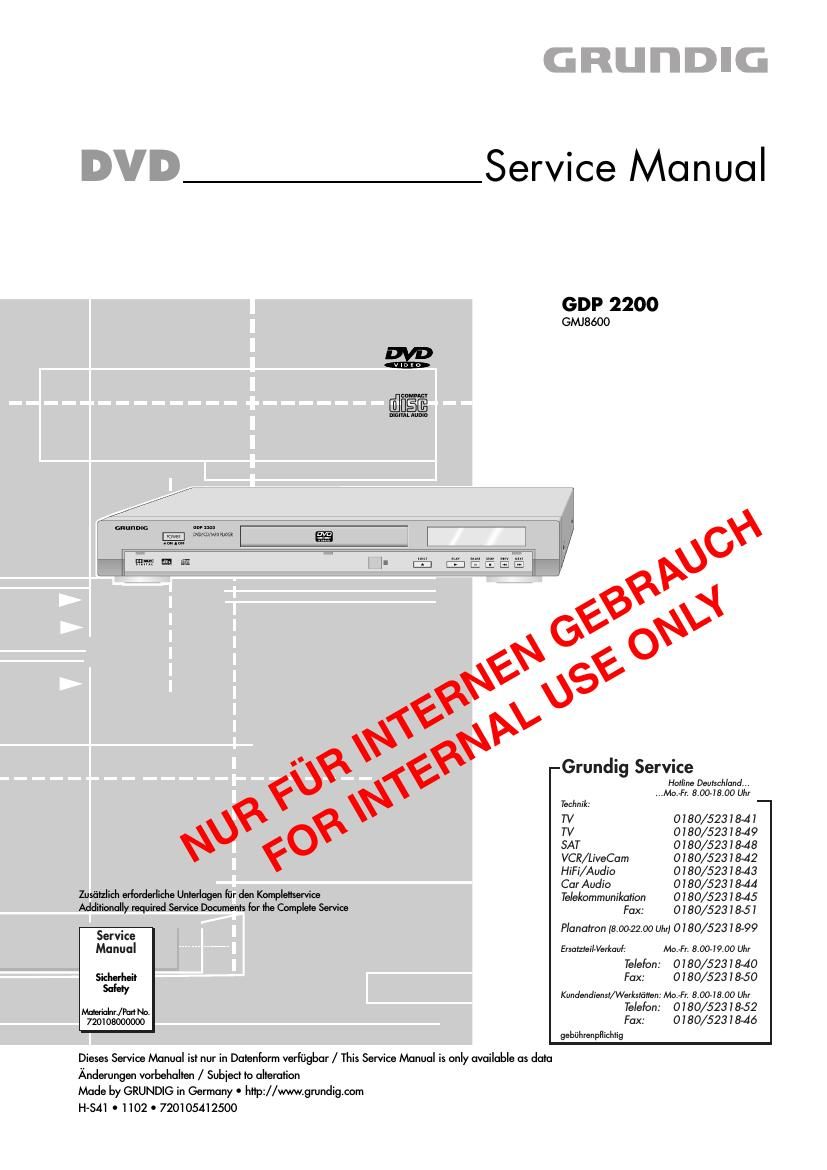 Grundig GDP 2200 Service Manual