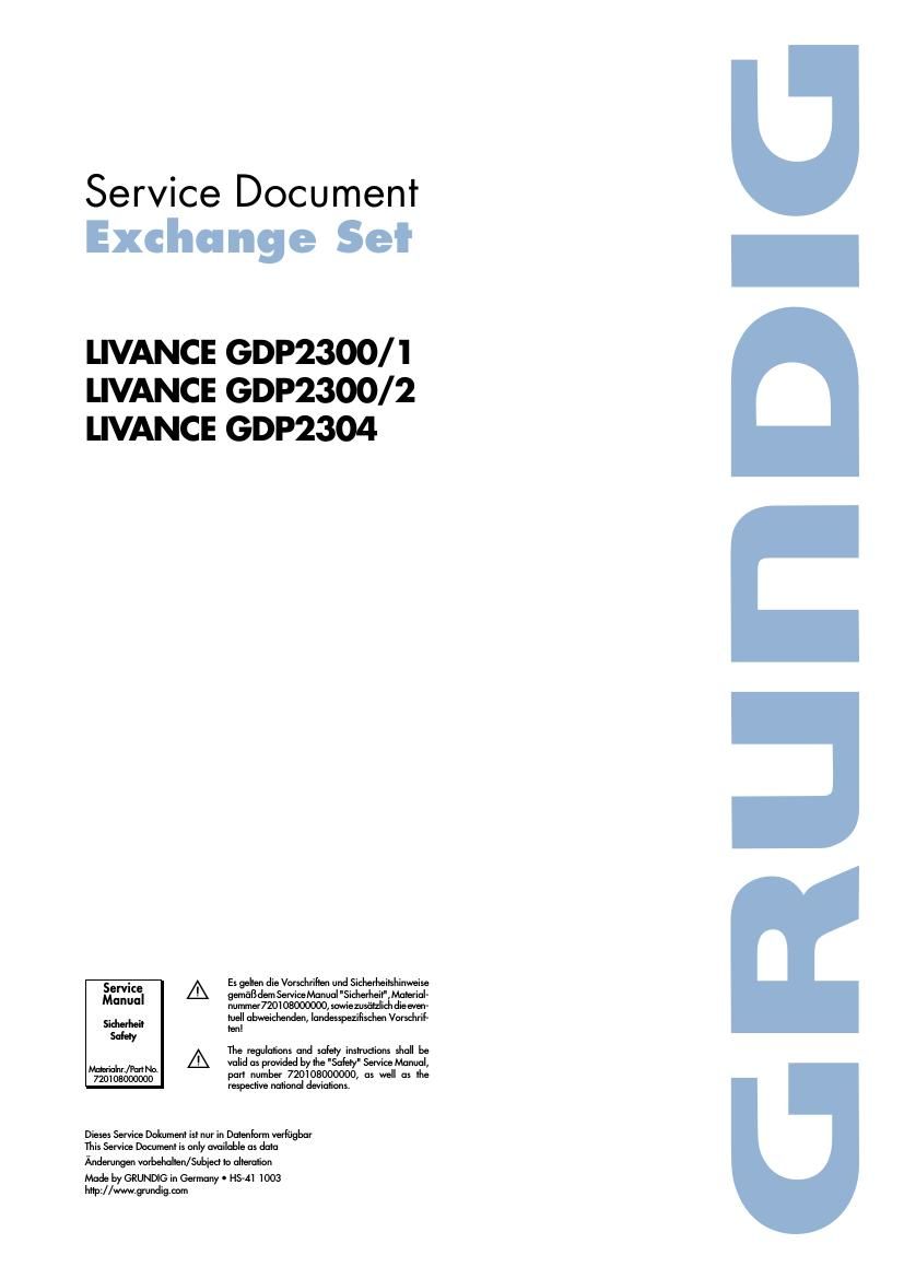 Grundig GDP 2300 Service Manual