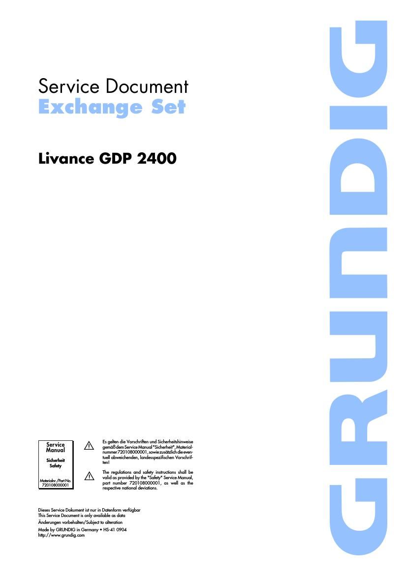 Grundig GDP 2400 Service Manual