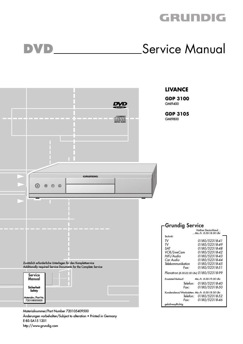 Grundig GDP 3100 Service Manual