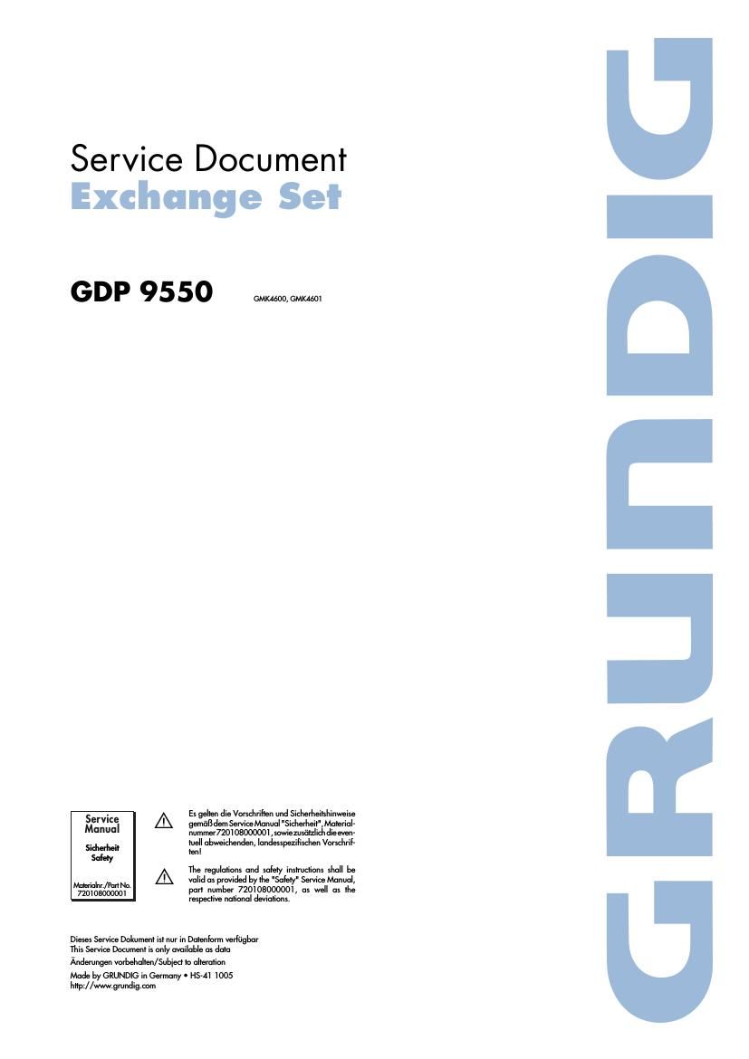 Grundig GDP 9550 Service Manual