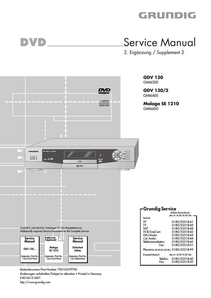 Grundig GDV 130 Service Manual 2