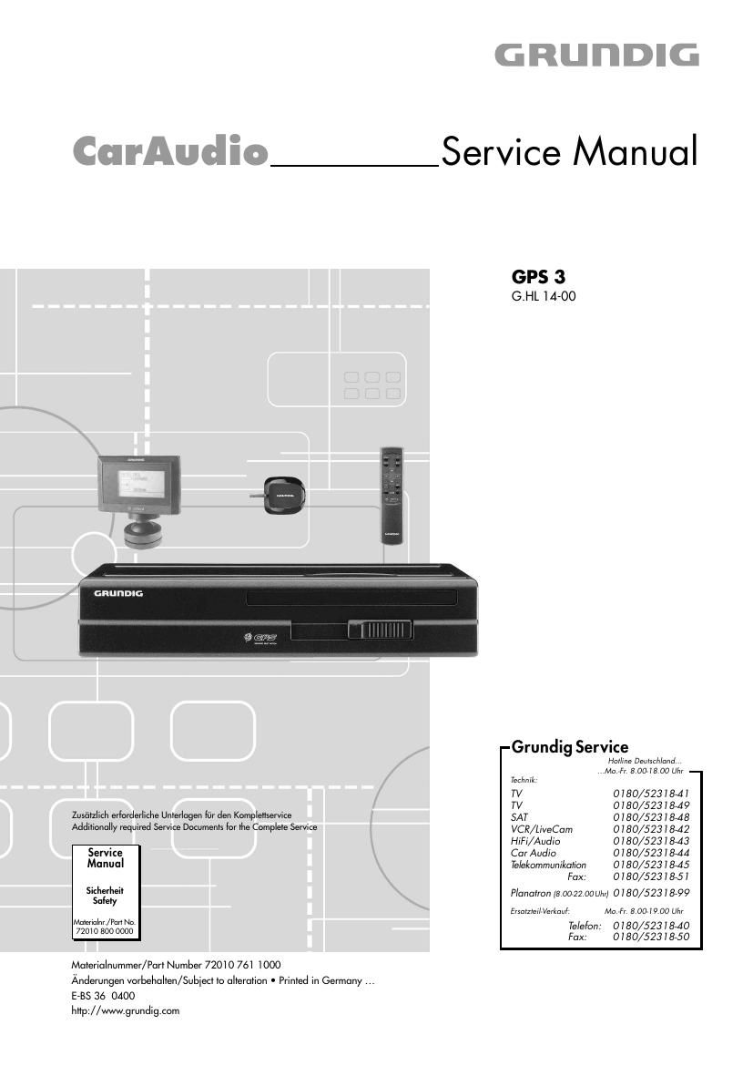 Grundig GPS 3 Service Manual