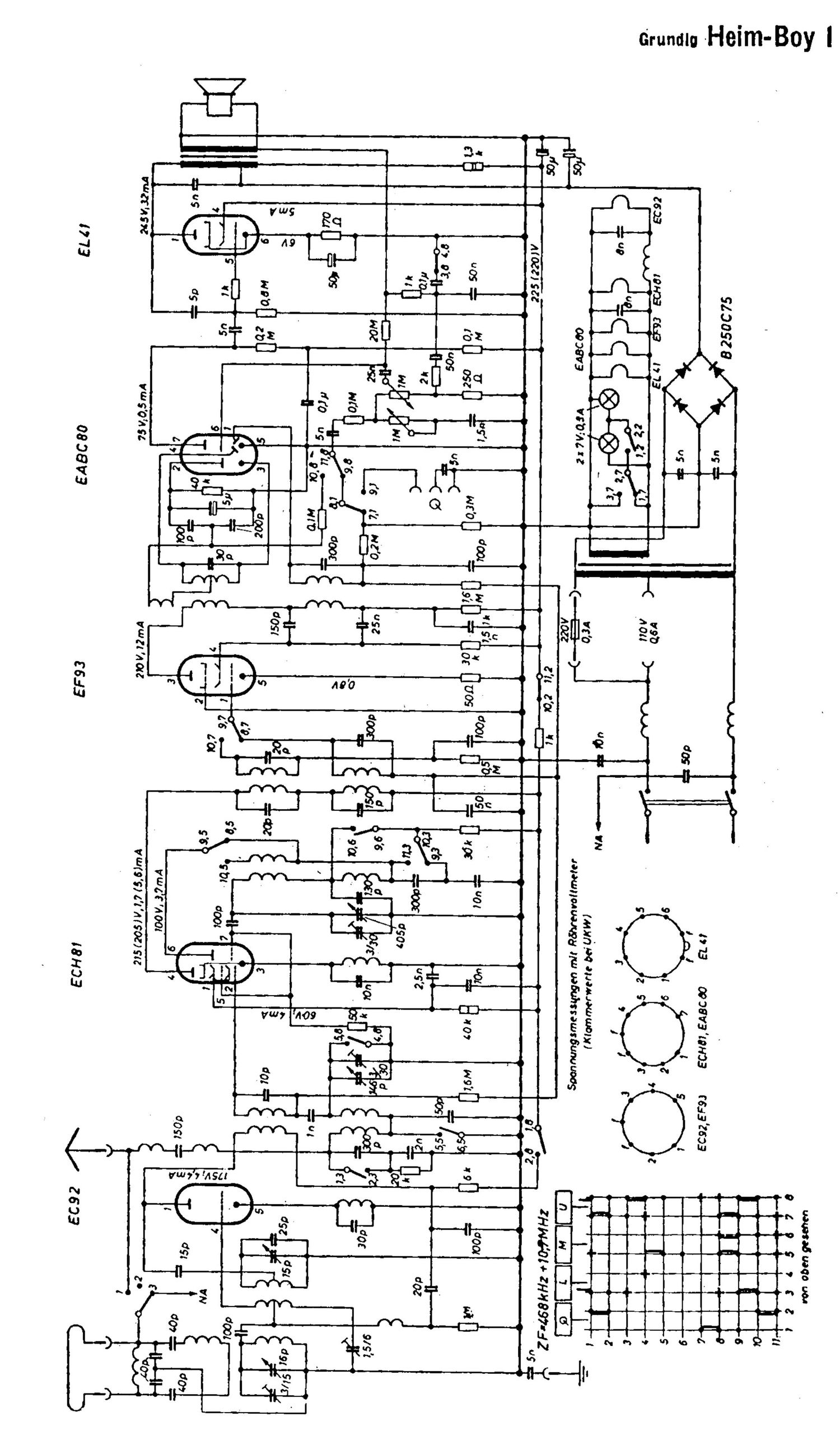 Grundig Heim Boy 1 Schematic