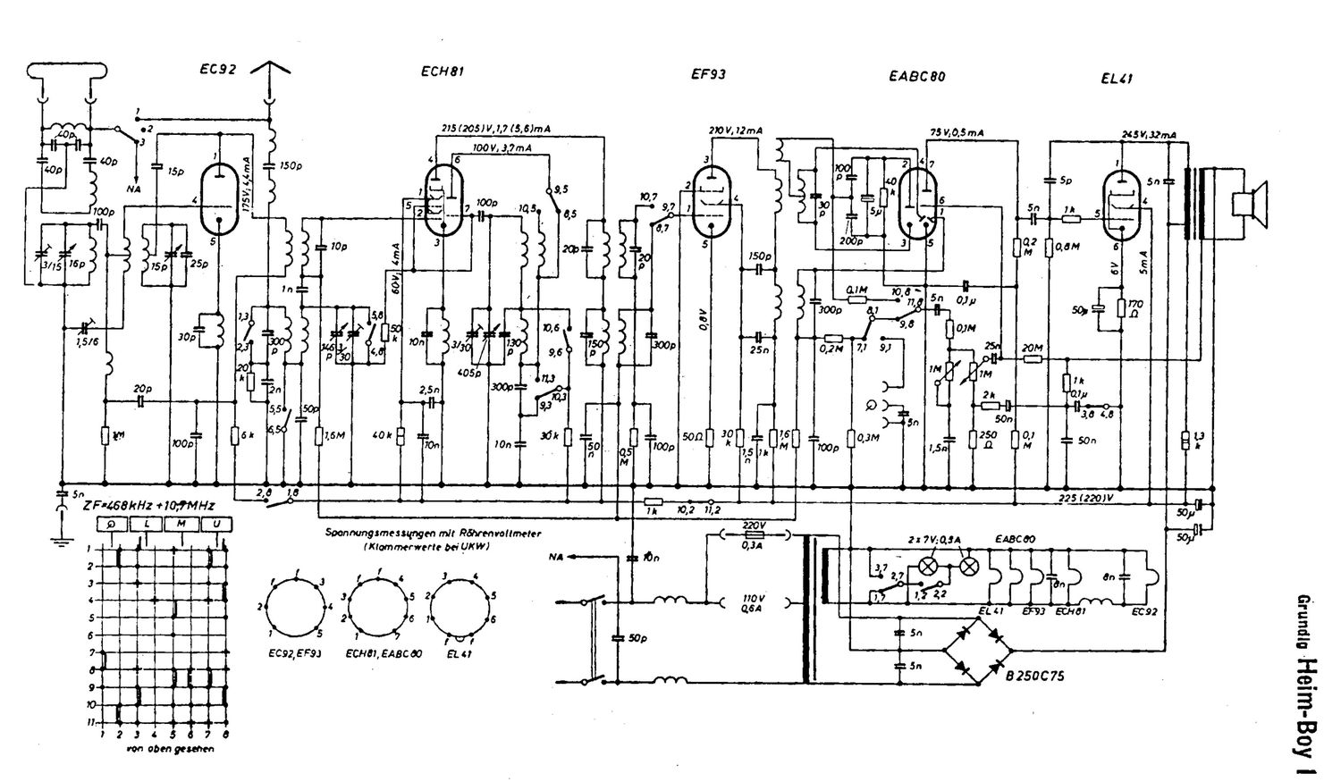 Grundig Heim Boy Schematic