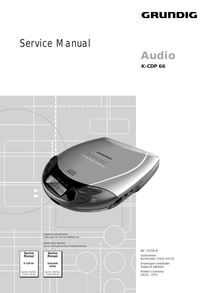 Grundig KCDP 66 Service Manual