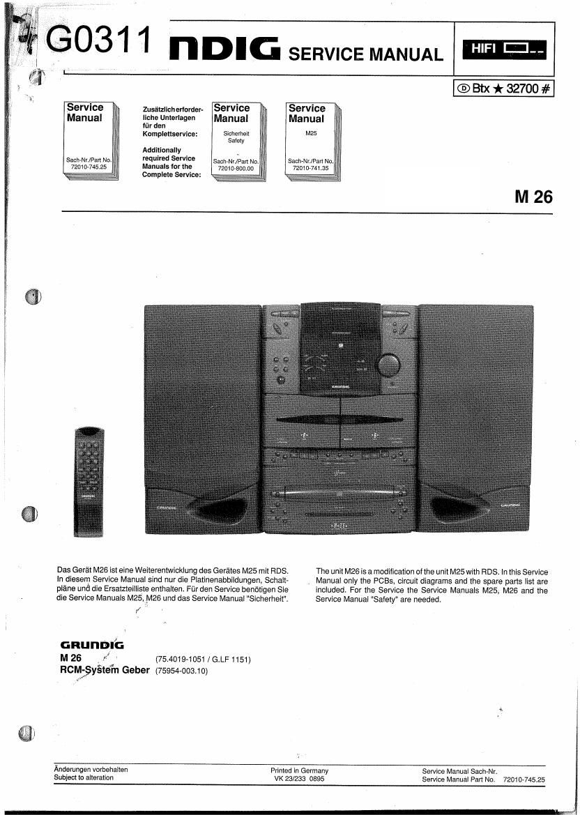 Grundig M 26 Schematic