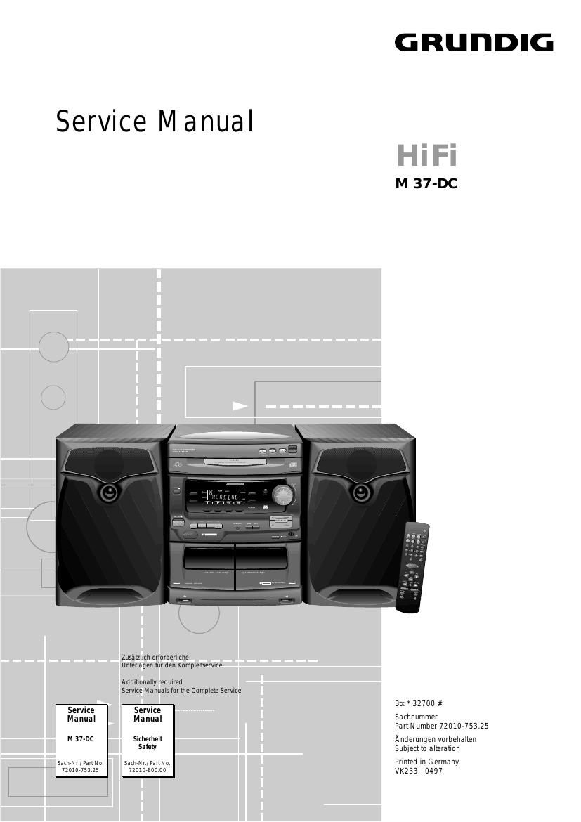 Grundig M 37 DC Service Manual