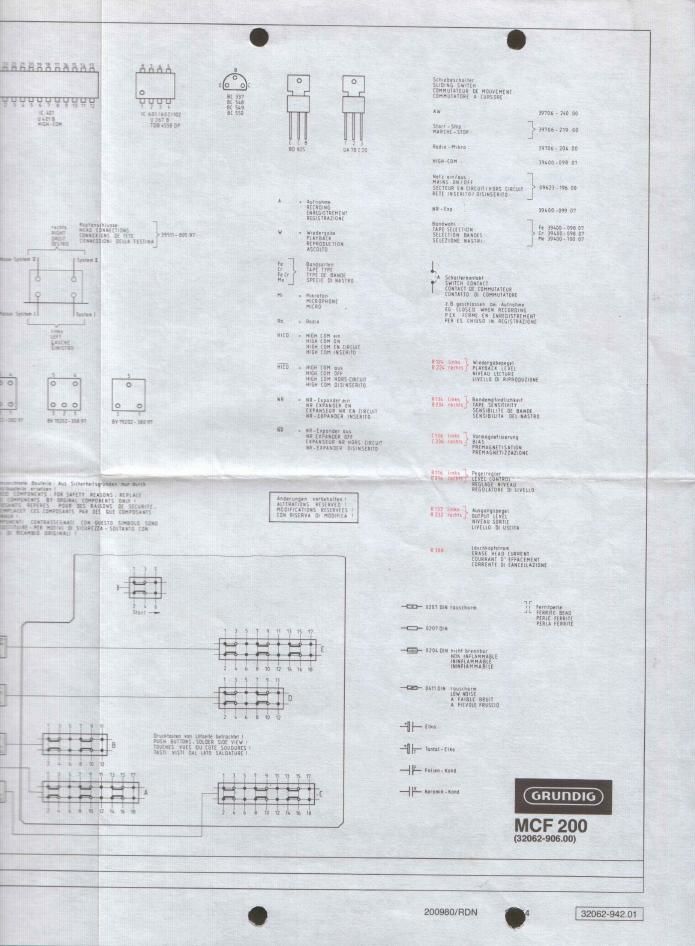 Grundig MCF 200 Schematic