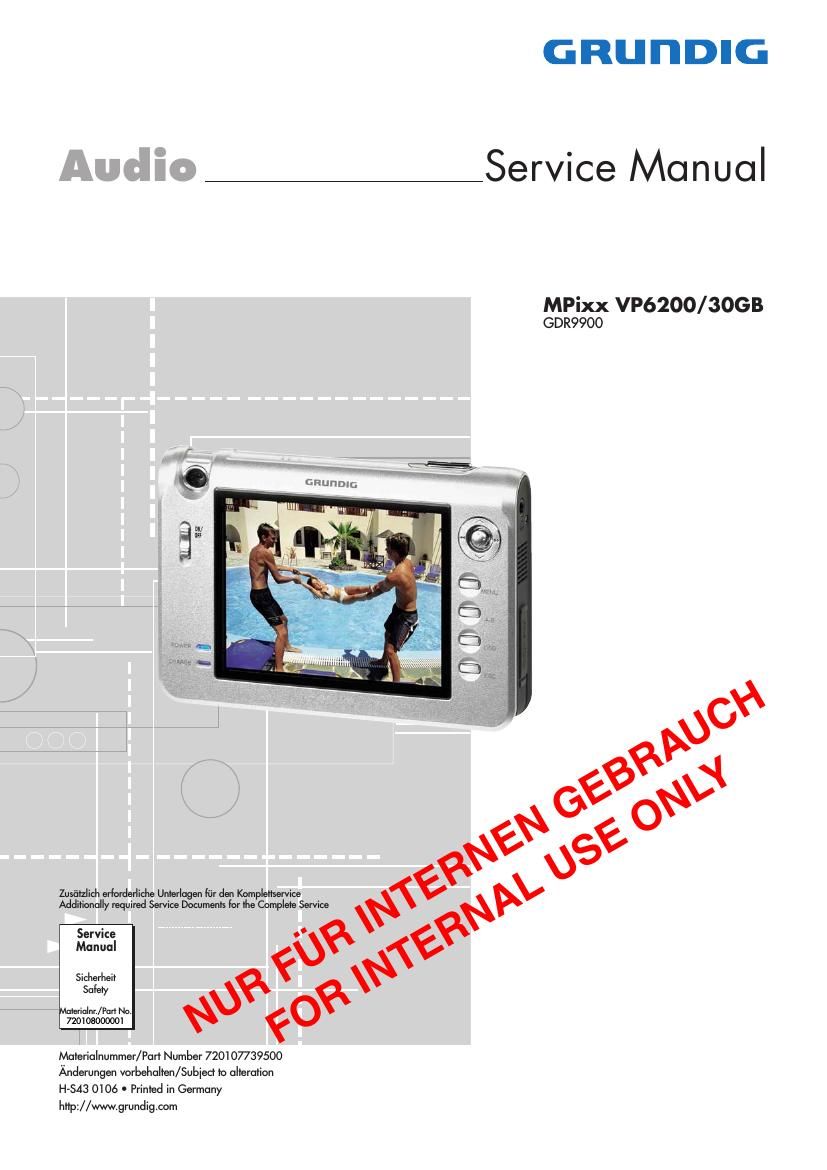 Grundig MPixx VP 6200 Service Manual