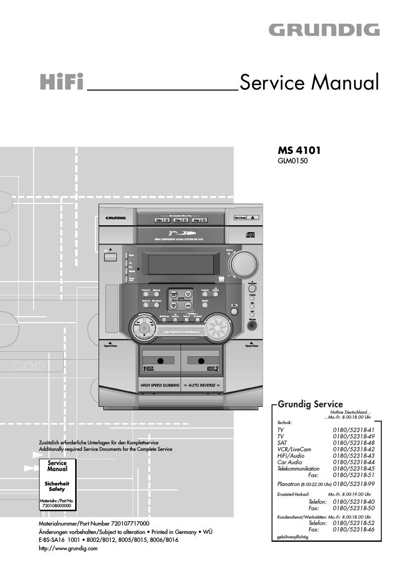 Grundig MS 4101 Service Manual