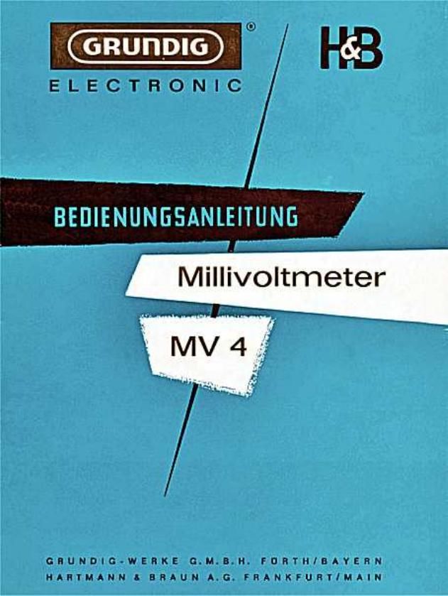 Grundig MV 4 Service Manual