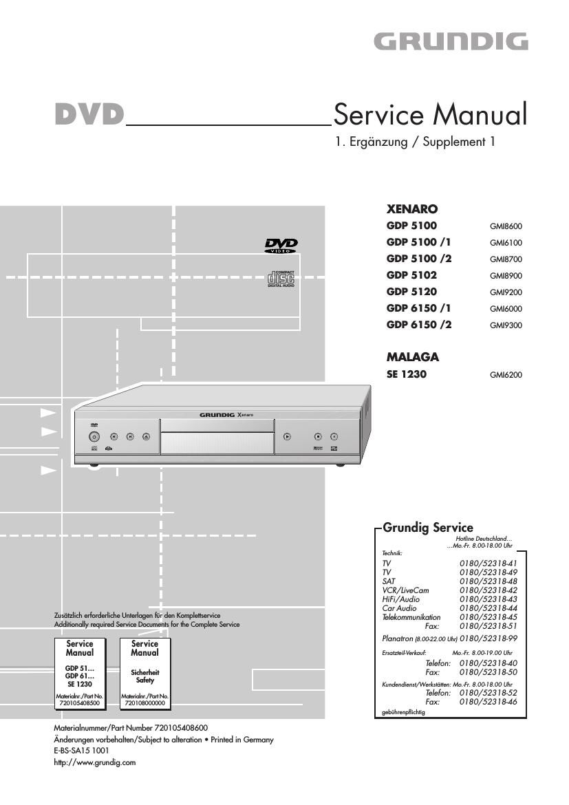 Grundig Malaga SE 1230 Service Manual