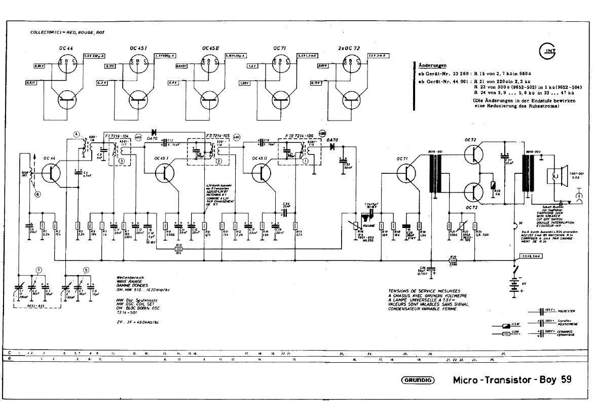 Grundig Micro Transistor Boy 59 Schematic