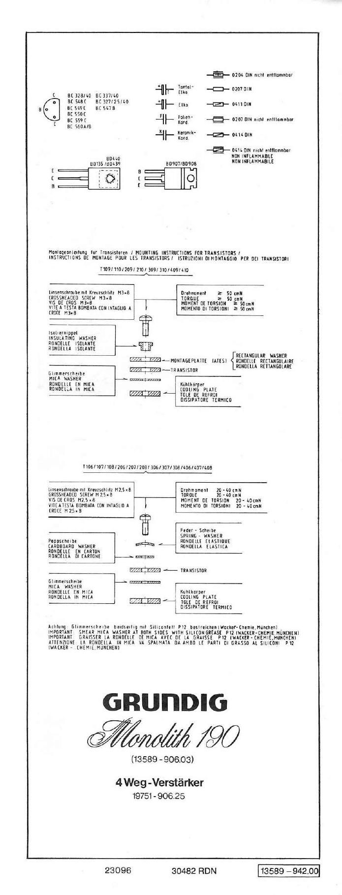 Grundig Monolith 190 Service Manual