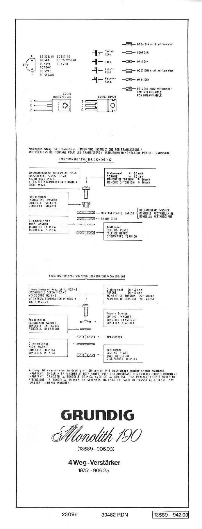 Grundig Monolith 190 Service Manual