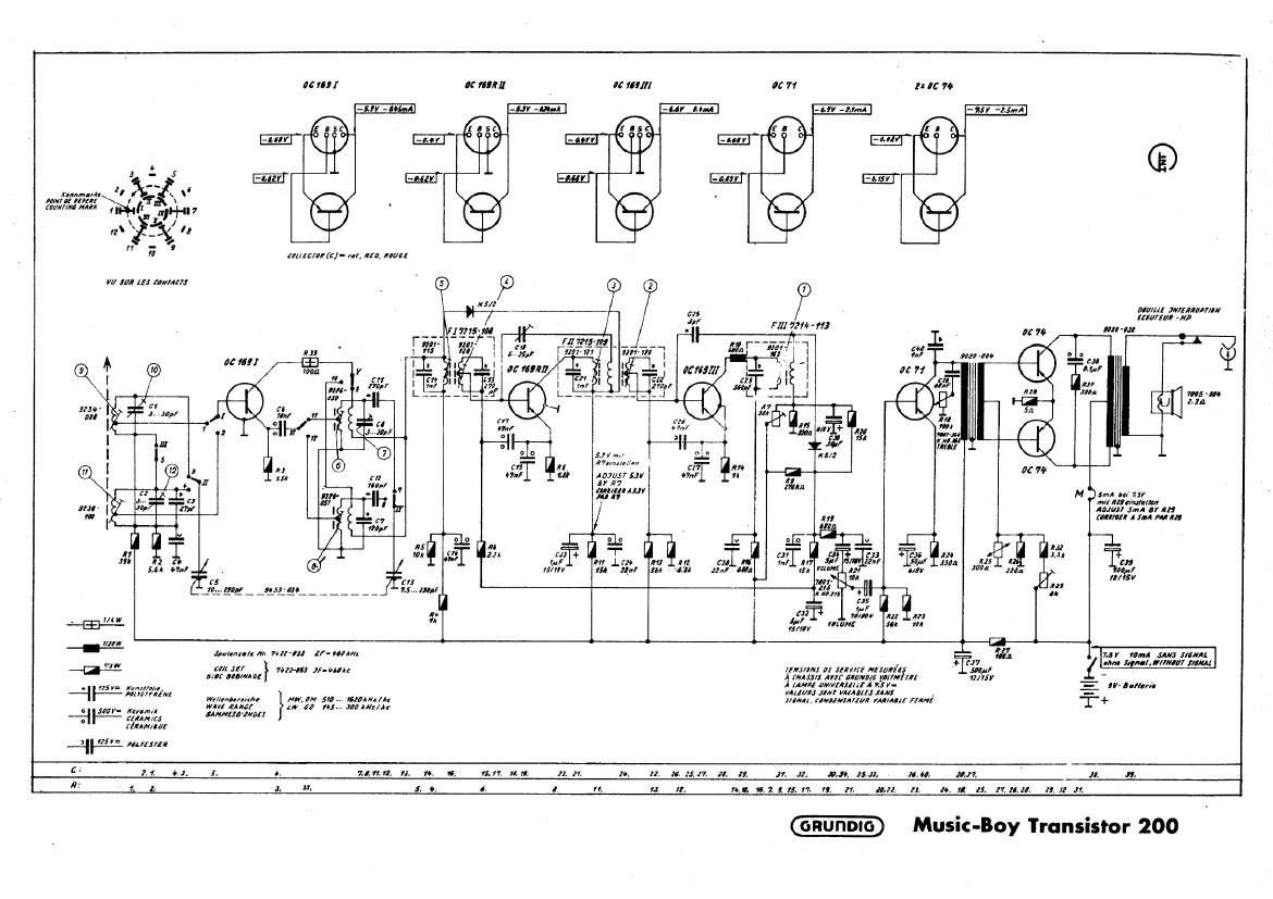 Grundig Music Boy Transistor 200 Schematic