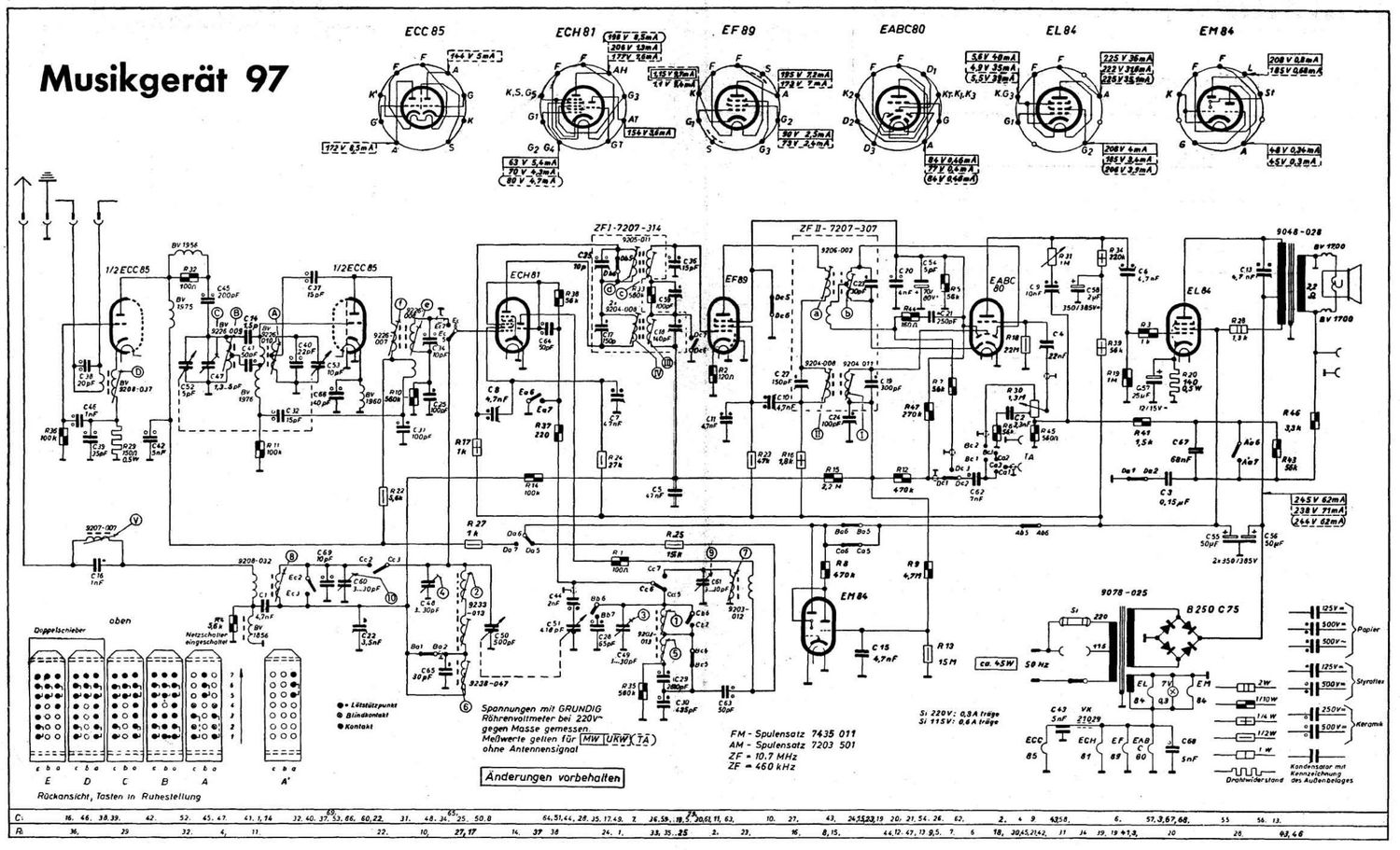 Grundig Musikgerat 97 Schematic