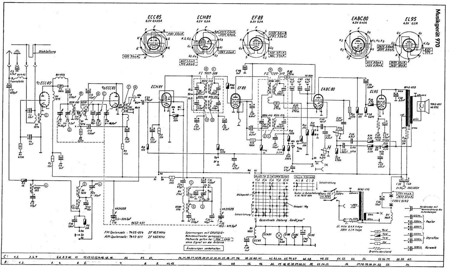 Grundig Musikgerat 970 Schematic