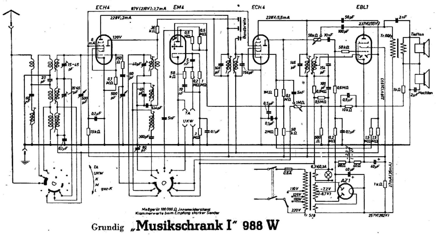 Grundig Musikgerat I 988 W Schematic