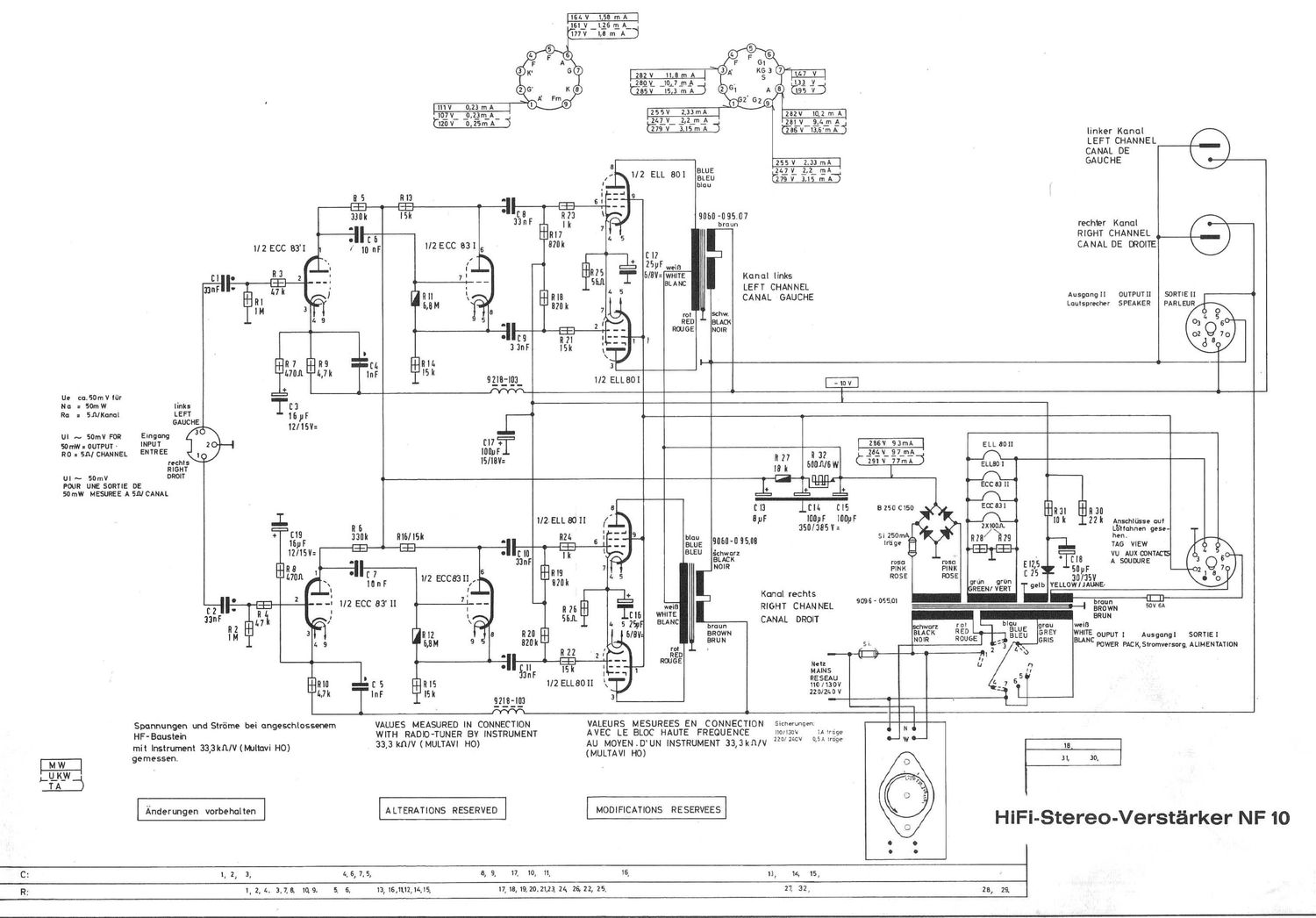 Grundig NF 10 Schematic