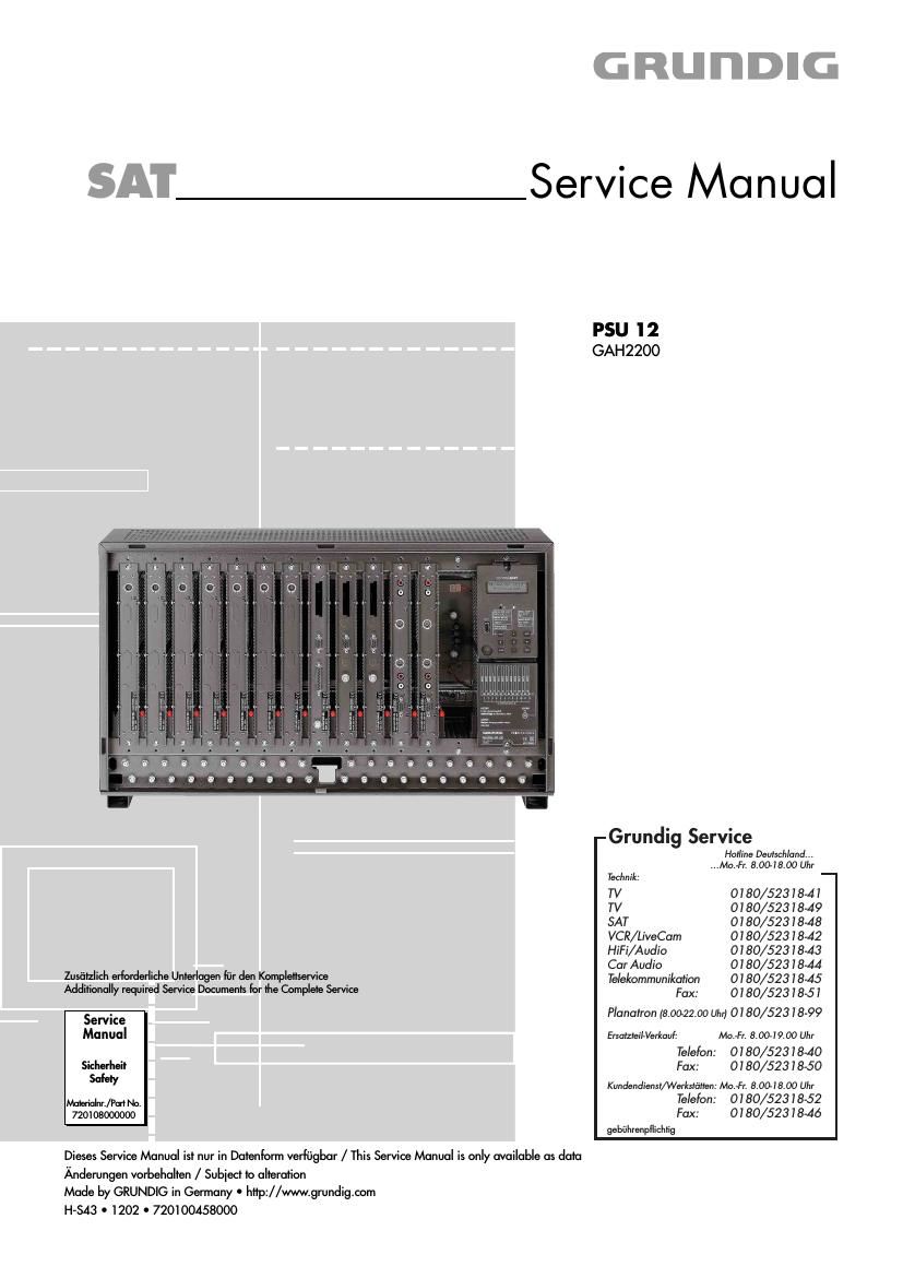 Grundig PSU 12 Service Manual