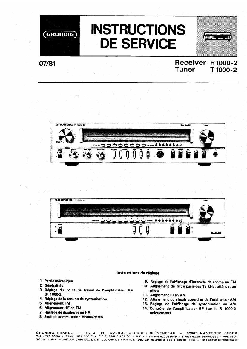 Grundig R 1000 2 Service Manual