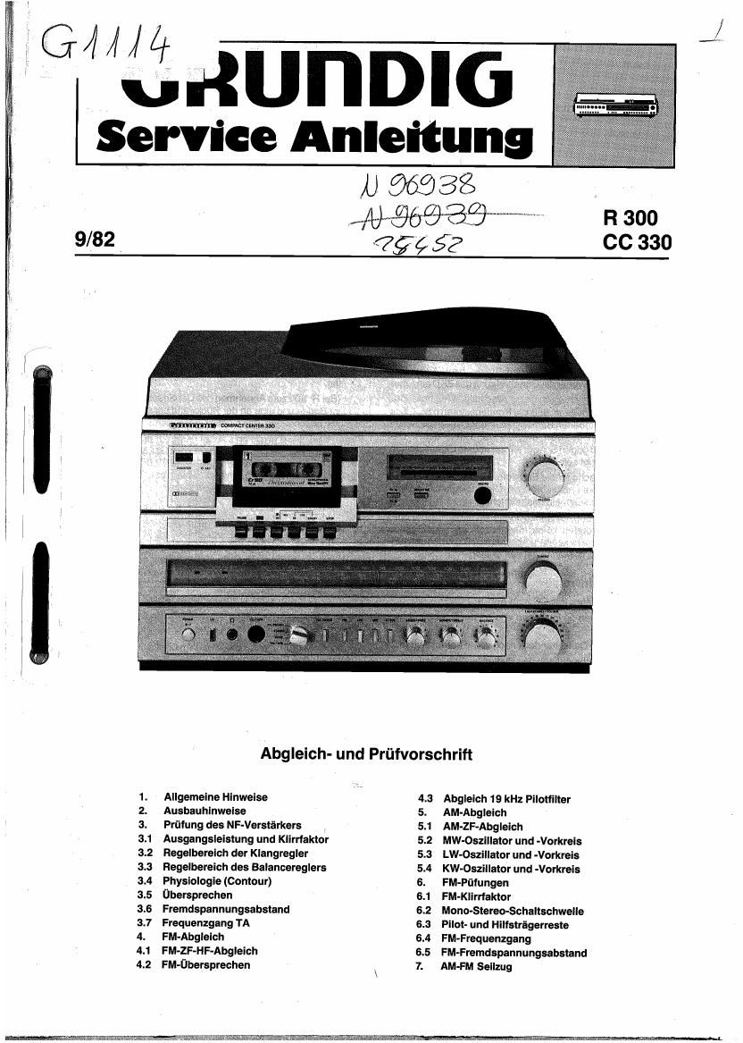Grundig R 300 Service Manual