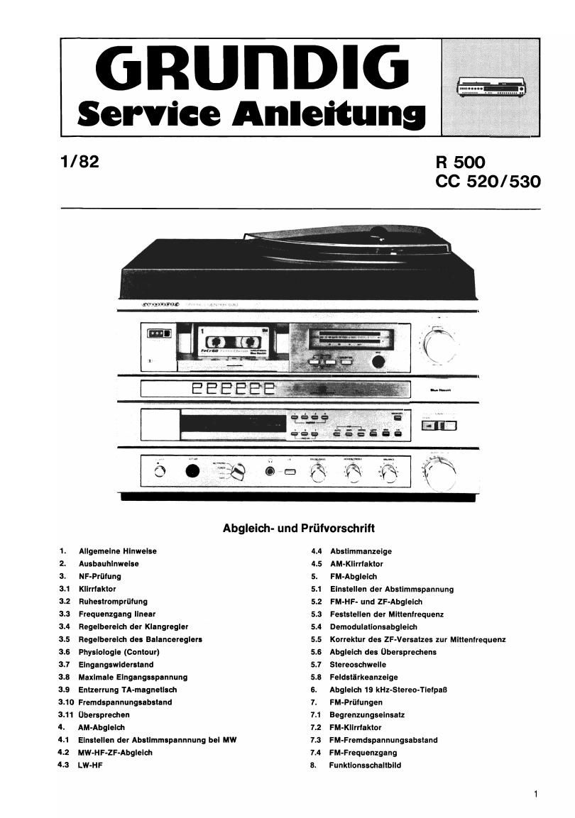 Grundig R 500 Service Manual