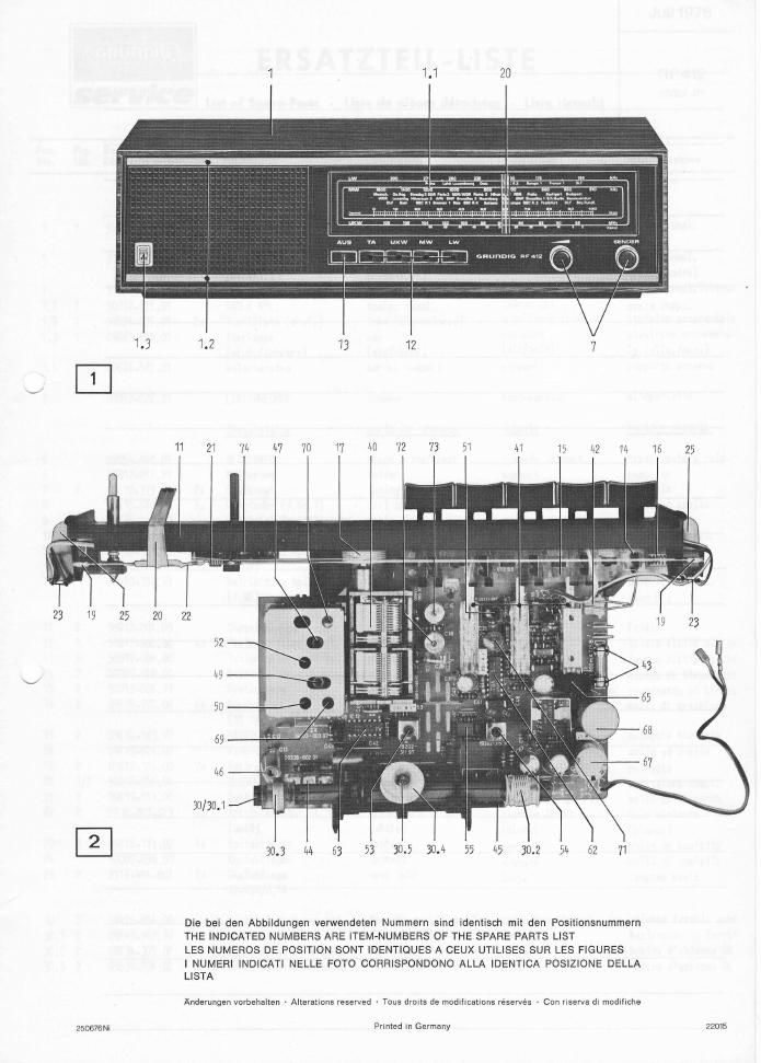 Grundig RF 412 Service Manual