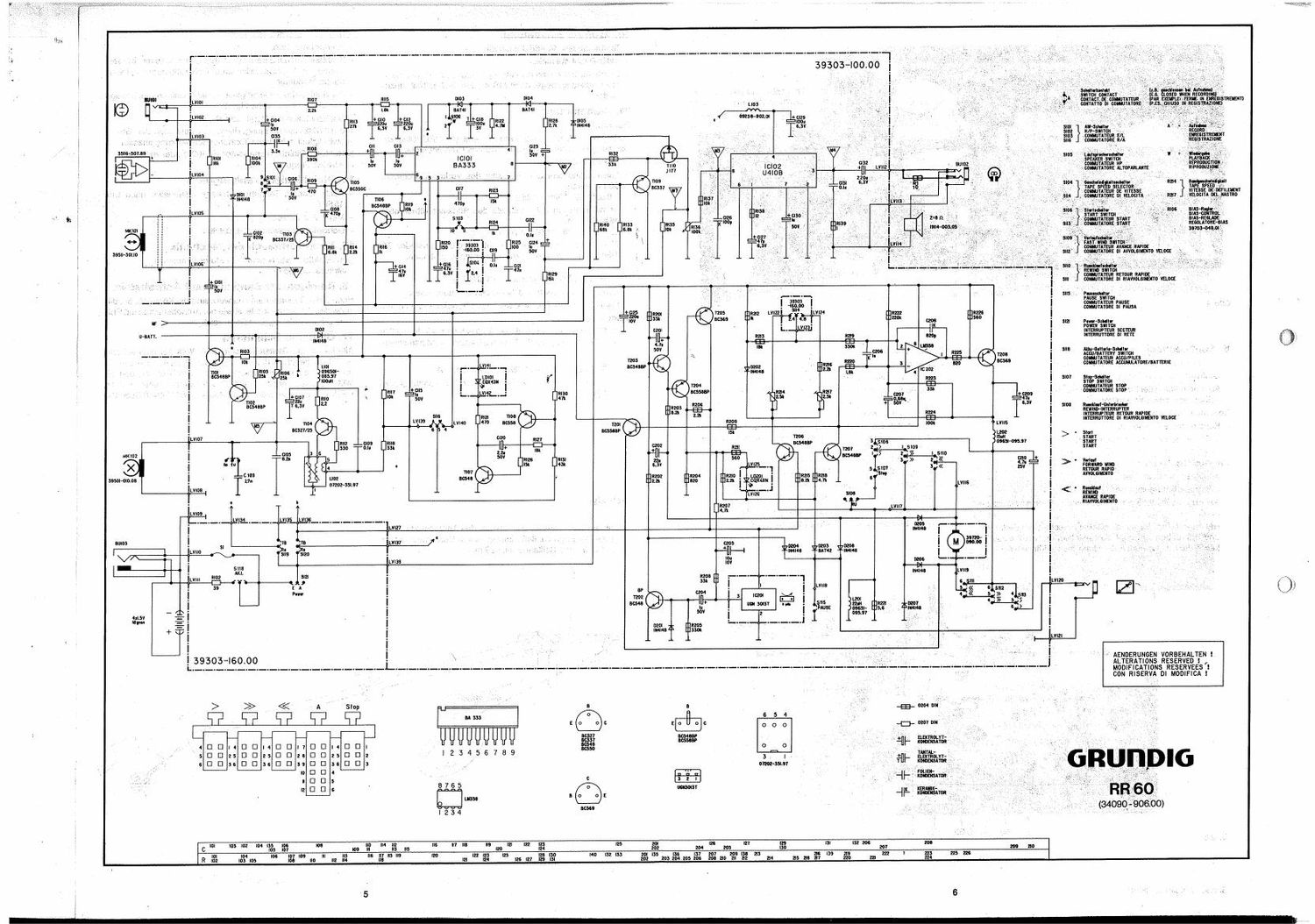 Grundig RR 60 Schematic