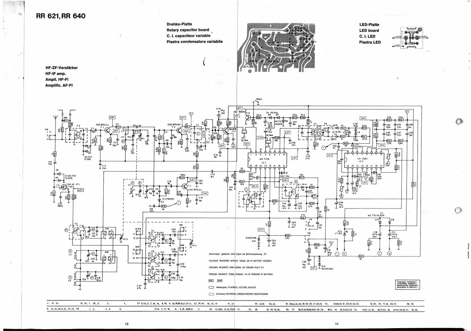 Grundig RR 621 Schematic