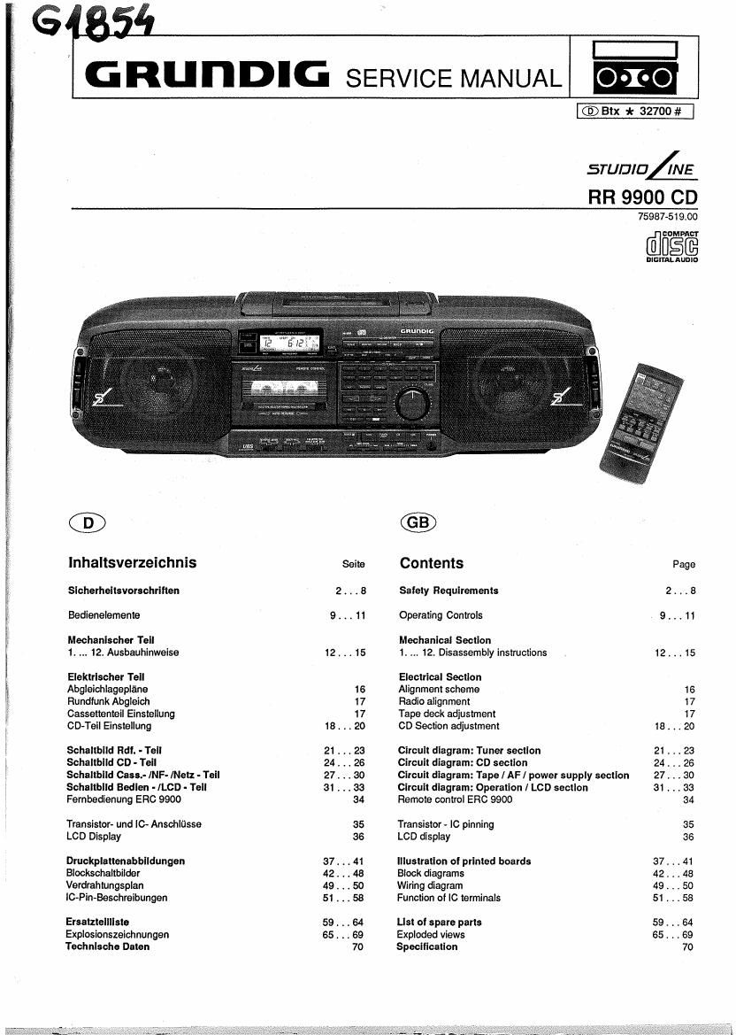 Grundig RR 9900 Schematic