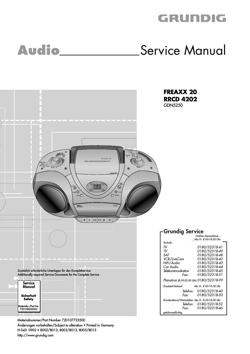 Grundig RRCD 4202 Service Manual