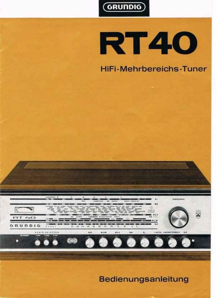 Grundig RT 40 Owners Manual