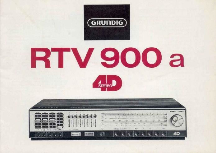 Grundig RTV 900 A Owners Manual