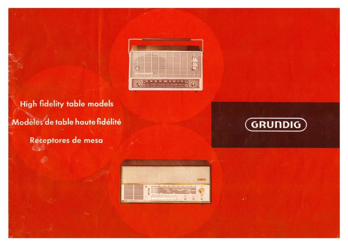 Grundig Radio Tubes Transistors models