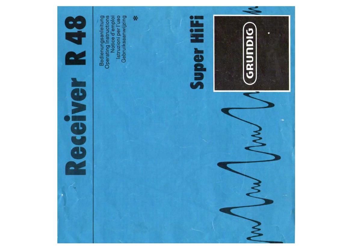 Bedienungsanleitung-Operating Instructions für Grundig Receiver R 48 