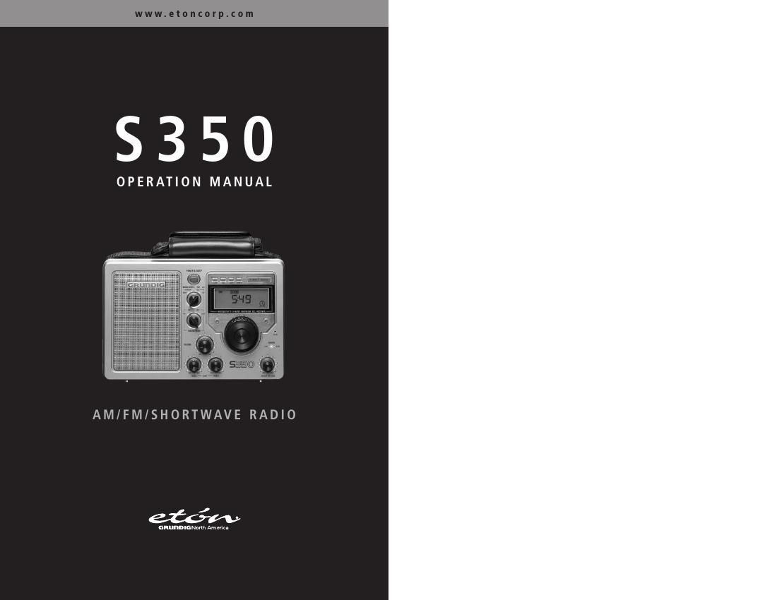 Grundig S 350 Owners Manual
