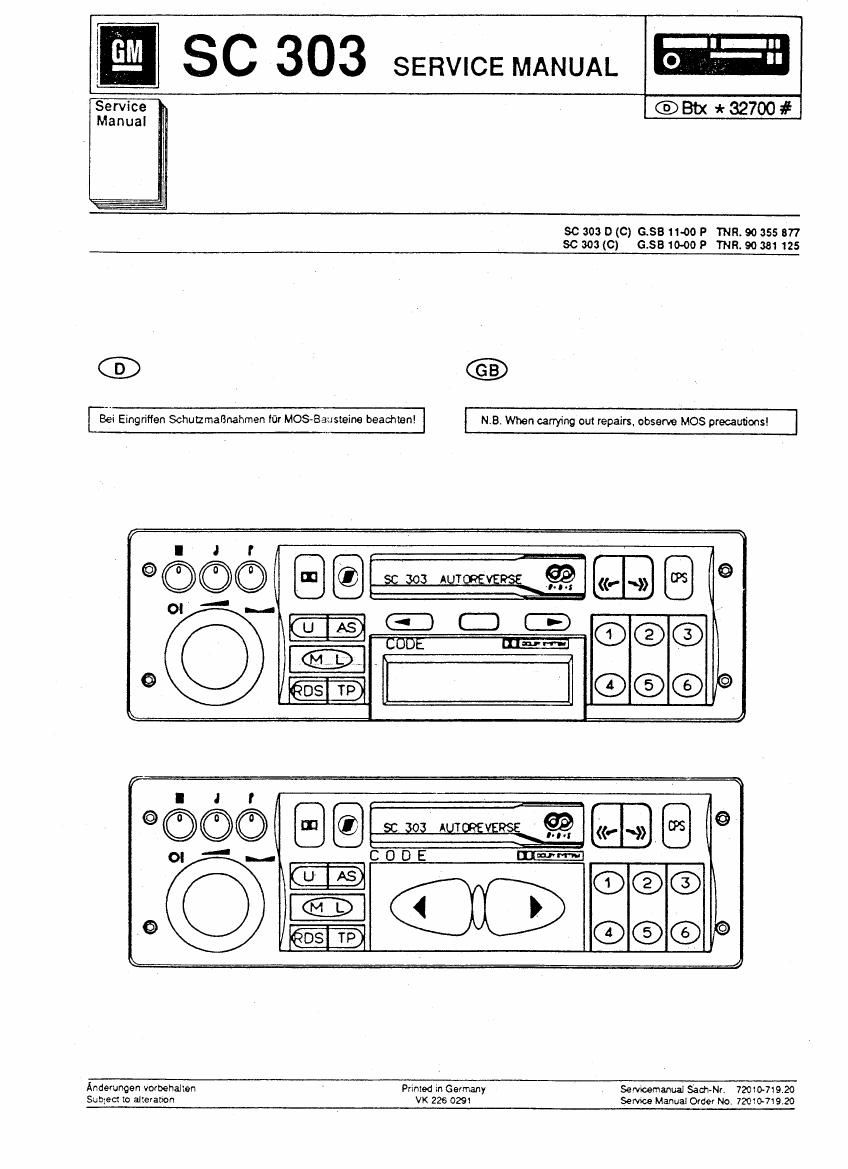 Grundig SC 303 Service Manual