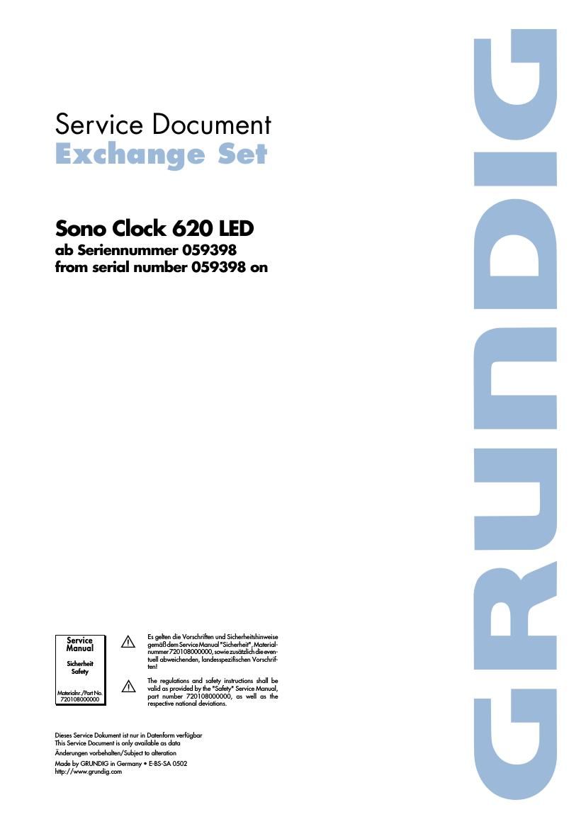 Grundig SC 620 LED Service Manual