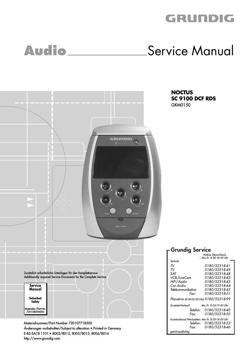 Grundig SC 9100 DCFRDS Service Manual