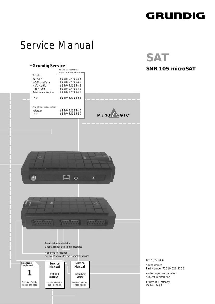 Grundig SNR 105 Service Manual