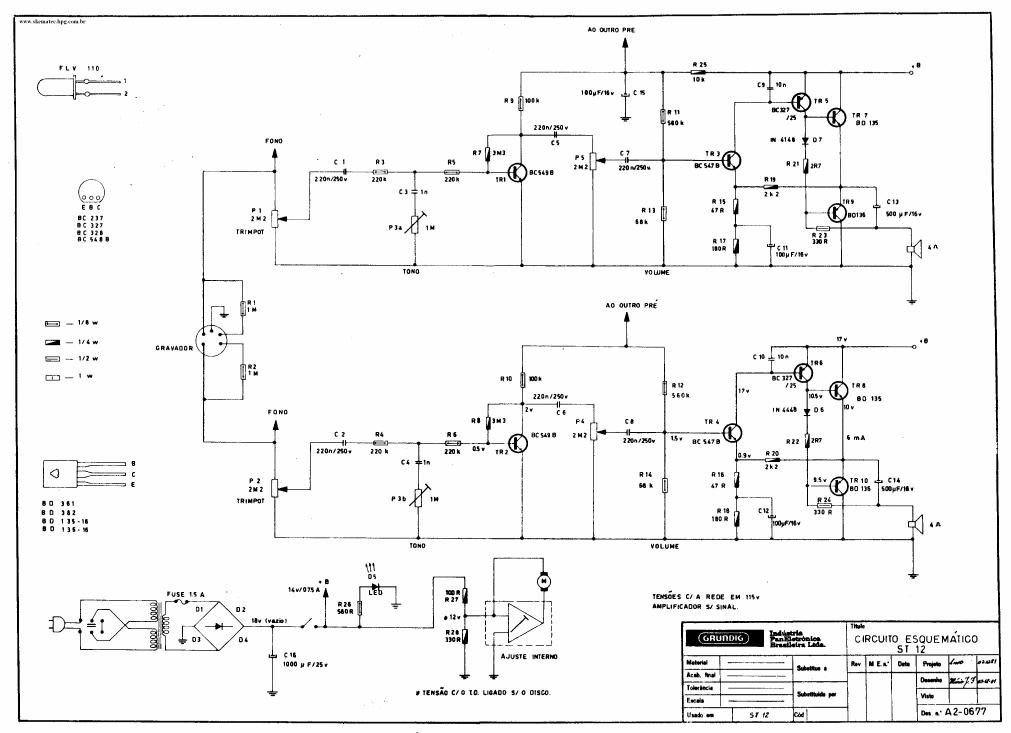 Grundig ST 12 Schematic