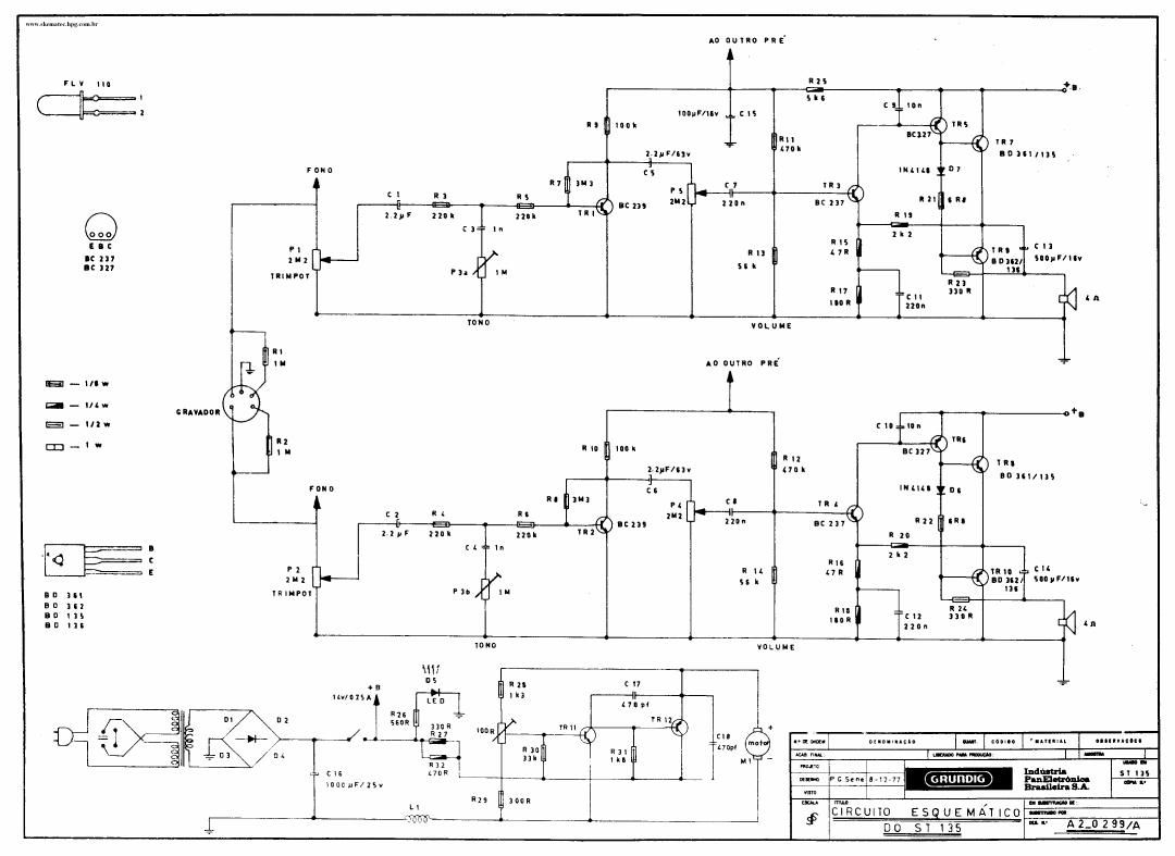 Grundig ST 135 Schematic