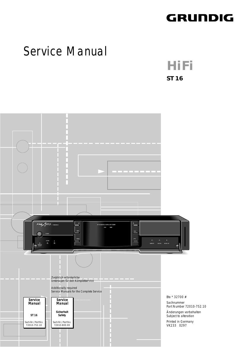 Grundig ST 16 Owners Manual