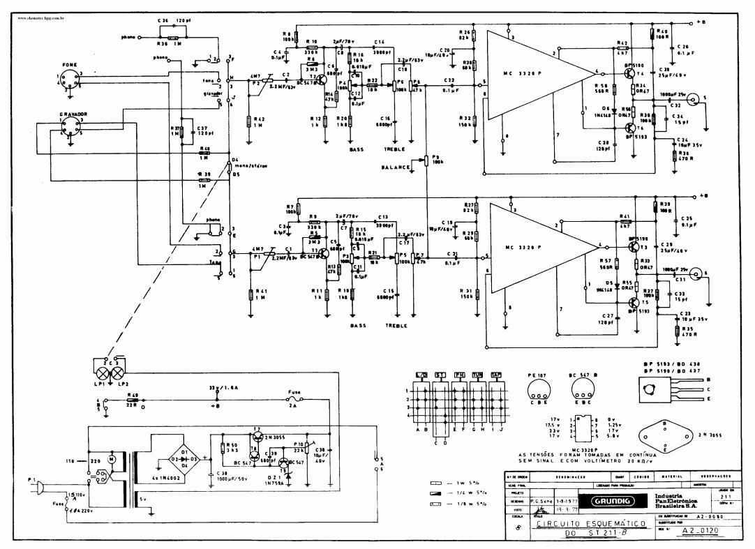 Grundig ST 211 B Schematic