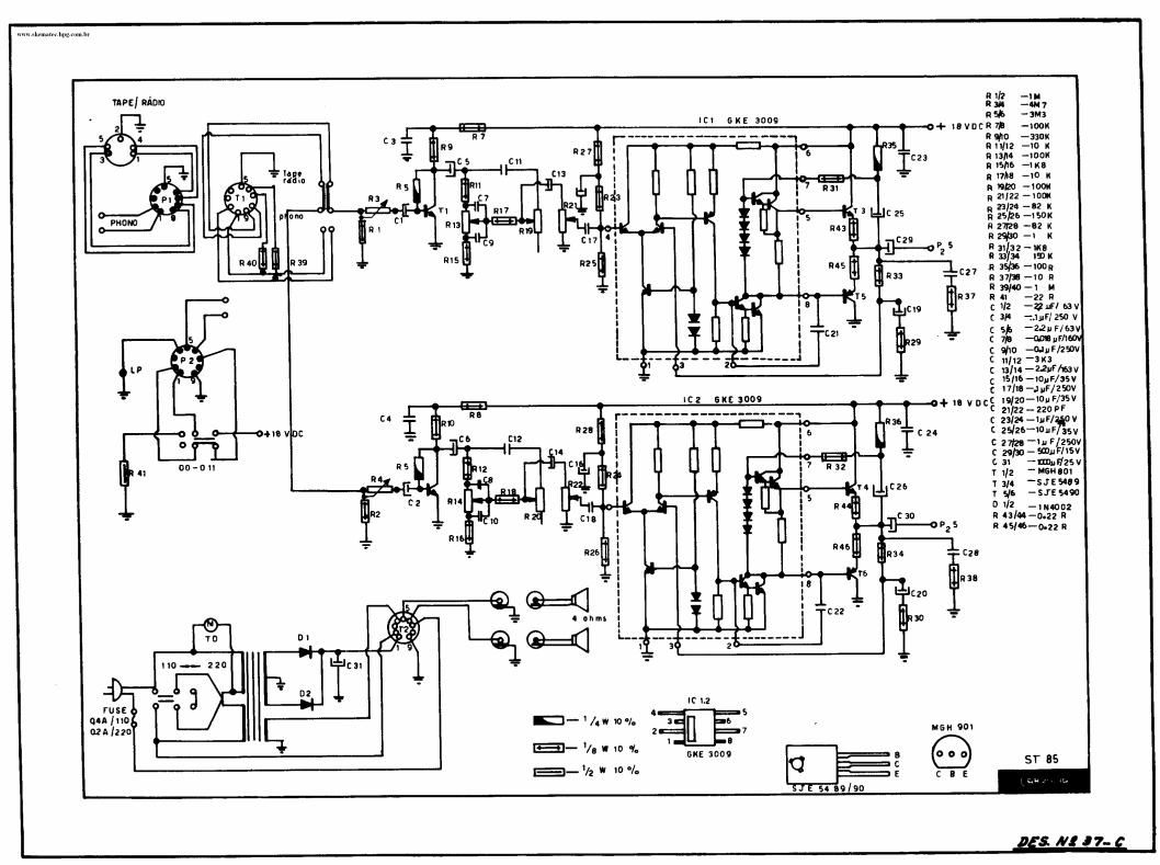 Grundig ST 85 Schematic