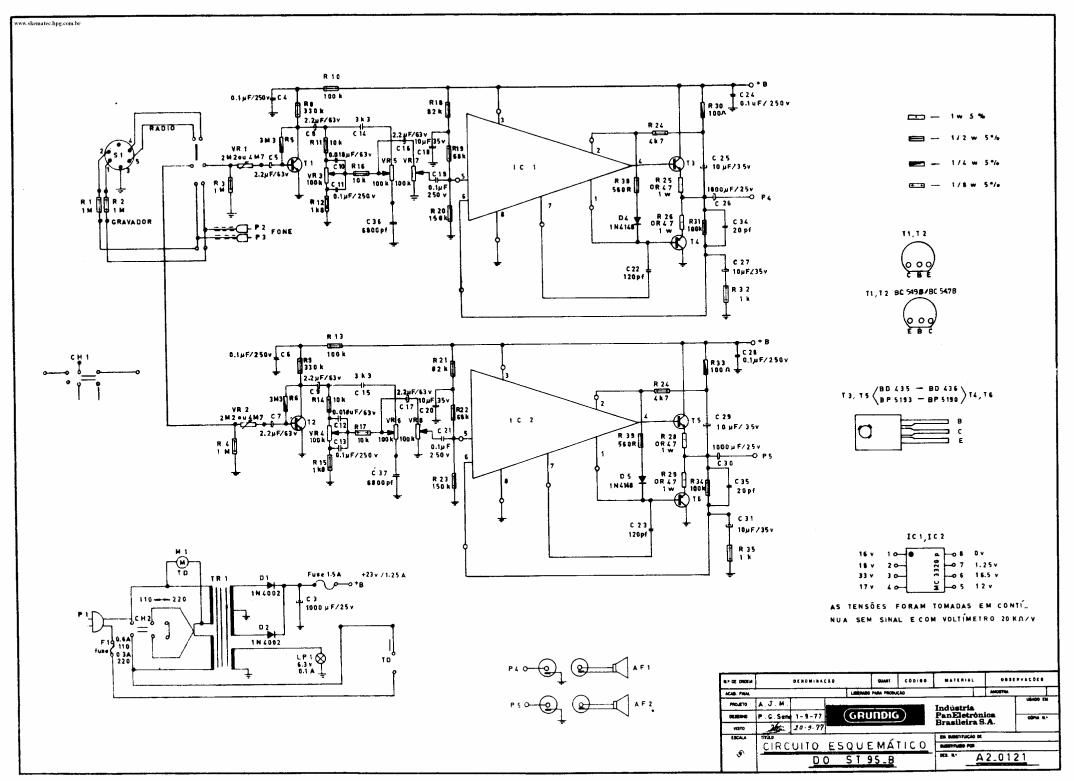 Grundig ST 95 B Schematic