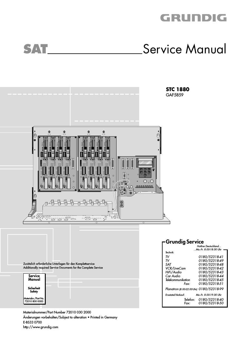 Grundig STC 1880 Service Manual